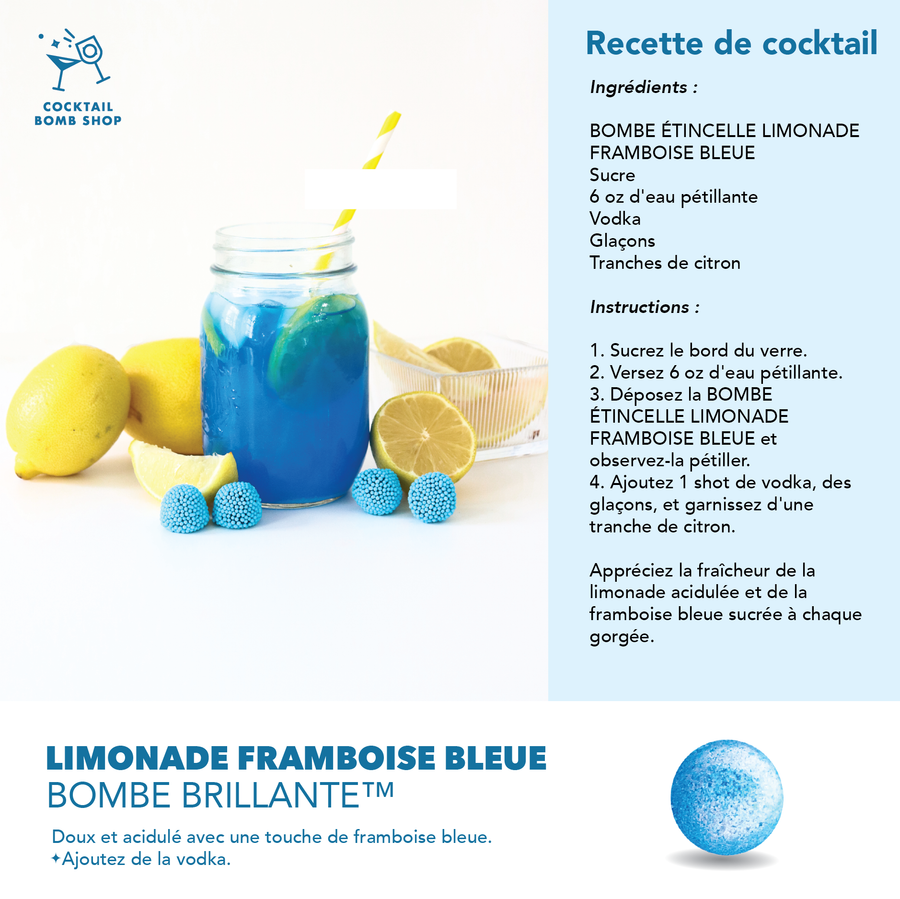 LIMONADE FRAMBOISE BLEUE - BOMBE COCKTAIL